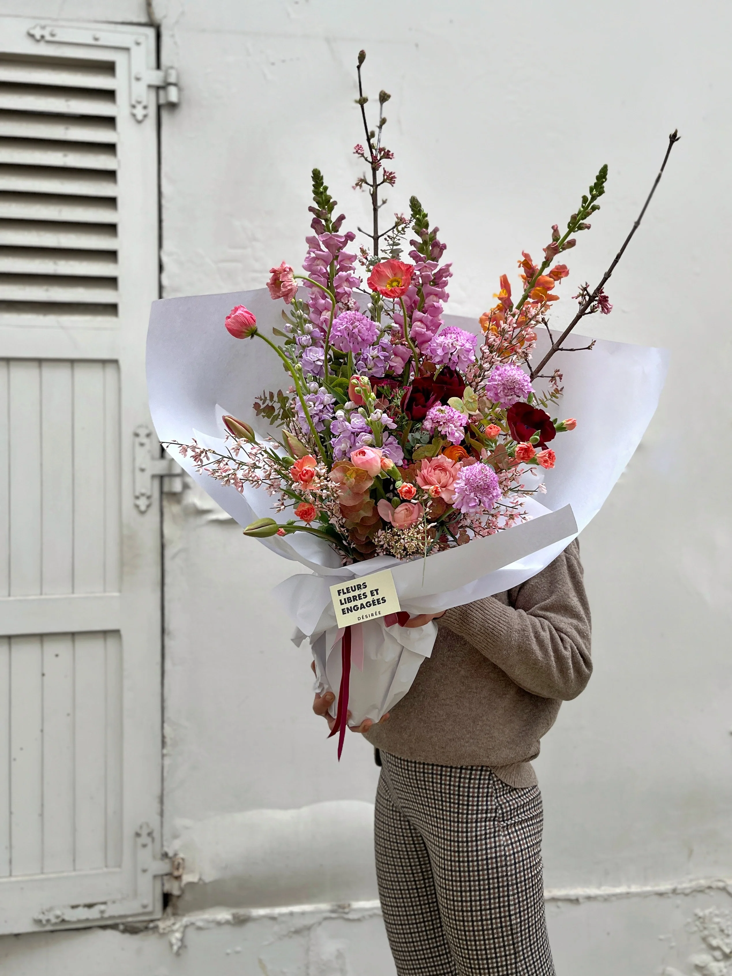 Ensemble bouquet de saison + vase artisanal haut - Image 6